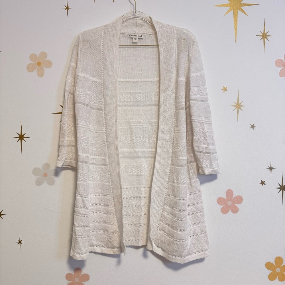 Women's Cream Sweater Cardigan